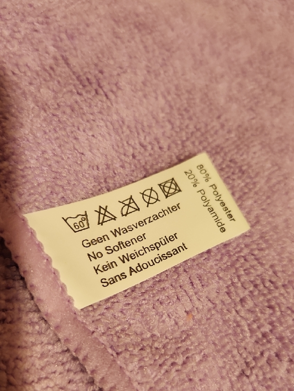 Set Of 4 Microfiber Cleaning Cloths - Coral, Yellow, Light Green, Lavender - Picture 4 of 4
